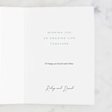 "Made for each other" - Single Greeting Cards in Sky by Dominique Vari - Customizable Interior Example