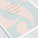 "Made for each other" - Single Greeting Cards in Sky by Dominique Vari - Close-Up