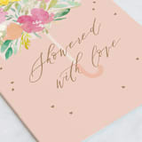 "Showered with Love" - Single Greeting Cards in Blush by Creo Study - Close-Up