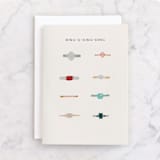 "Ring A Ding" - Single Greeting Cards in Cream by Corinne Malesic - Front