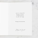 "Love Grows" - Single Greeting Cards in Leaf by Morgan Kendall - Customizable Interior Example
