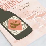 "Pop The Bubbly" - Single Greeting Cards in Champagne by Karidy Walker - Close-Up