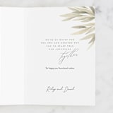 "Elegant Peony" - Single Greeting Cards in Cream by Wildfield Paper Co - Customizable Interior Example