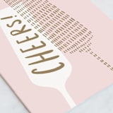 "Cheers Glass" - Single Greeting Cards in Blush by Kelly Williams - Close-Up