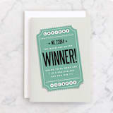 "jackpot" - Single Greeting Cards in Cream by Robert and Stella - Front