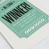 "jackpot" - Single Greeting Cards in Cream by Robert and Stella - Close-Up