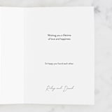 "Best Wishes Wedding Cake" - Single Greeting Cards in Mist by Marabou Design - Customizable Interior Example