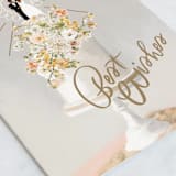 "Best Wishes Wedding Cake" - Single Greeting Cards in Mist by Marabou Design - Close-Up