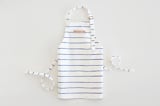 "Breton Stripe" - Personalizable Children's Apron in Snorkel Blue by Melissa Selmin - Personalizable Apron