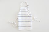 "Breton Stripe" - Personalizable Children's Apron in Snorkel Blue by Melissa Selmin - Apron without personalization