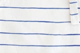 "Breton Stripe" - Personalizable Children's Apron in Snorkel Blue by Melissa Selmin - Fabric Detail