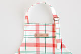 "Fun plaid" - Personalizable Children's Apron in Peppermint by Creo Study - Tag in Bodoni Regular
