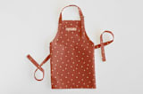 "Golden Triangle" - Personalizable Children's Apron in Rust by Cindy Lackey - Personalizable Apron