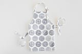 "Minimalist circles" - Personalizable Children's Apron in Navy by Sabrin Deirani - Apron without personalization