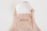 "Animal Dots" - Personalizable Children's Apron in Tan by Michelle Fifis - Tag in Bodoni Regular