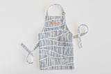 "Wavy" - Personalizable Children's Apron in Storm by Michelle Taylor - Personalizable Apron