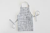 "Wavy" - Personalizable Children's Apron in Storm by Michelle Taylor - Apron without personalization