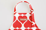 "Big Heart" - Personalizable Children's Apron in Cherry by kelli hall - Tag in Bodoni Regular