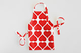 "Big Heart" - Personalizable Children's Apron in Cherry by kelli hall - Apron without personalization