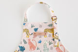 "Cheetah Tropical" - Personalizable Children's Apron in Blush by iamtanya - Tag in Bodoni Regular