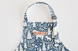 "Winter Woodland" - Personalizable Children's Apron in Navy by Kristen Knechtel - Tag in Bodoni Regular