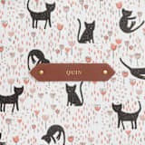 "Meadow Cats" - Small Backpack in Black Kitty by Betsy Siber - Tag in Revista Black