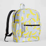 "Go Bananas" - Small Backpack in Banana by Baumbirdy - Side and Exterior Pockets