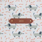 "Hotdogs from the sky" - Small Backpack in Hotdog by Maja Cunningham - Tag in Revista Black