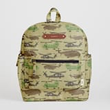 "Chopters" - Small Backpack in Tan by Rebecca Smith - Front with Optional Personalization