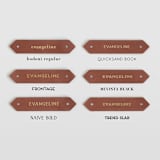 "Chopters" - Small Backpack in Tan by Rebecca Smith - Available Fonts