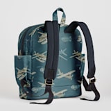 "Up in the Sky" - Small Backpack in Pewter by Jennifer Holbrook - Back and Shoulder Straps