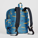 "Race Car" - Small Backpack in Slate by Ashley Presutti Beasley - Back and Shoulder Straps