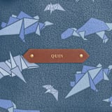 "Dinogami" - Small Backpack in Indigo by Tamara Hilje - Tag in Revista Black
