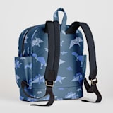 "Dinogami" - Small Backpack in Indigo by Tamara Hilje - Back and Shoulder Straps