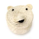 "Lidded Basket Polar Bear" - Kids Decorative Baskets in white by Powered By People