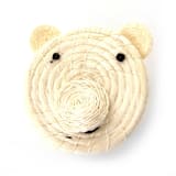 "Lidded Basket Polar Bear" - Kids Decorative Baskets in white by Powered By People