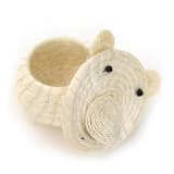 "Lidded Basket Polar Bear" - Kids Decorative Baskets in white by Powered By People