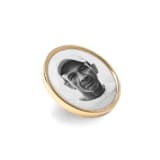 "Custom Lapel Pin Round Gold" - Keepsakes in gold by Kimbra Designs