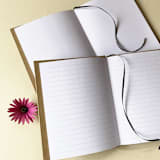 "Custom Wedding Anniversary Journal · Hand Bound" - Keepsakes in beige by Transient Books