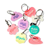 "Personalized Pet ID Tag" - Key Chain in multicolorassorted-colors by Haven Print Co.