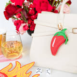 "Chili Pepper Bag Charms" - Key Chain in red by Jollity and Co