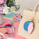 "Blueberry Bag Charm" - Key Chain in blue by Jollity and Co