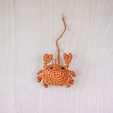 "Crab Bag Charm" - Key Chain in orange by LIKHA