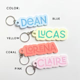 "Custom Name Keychain" - Key Chain in multicolorassorted-colors by Haven Print Co.