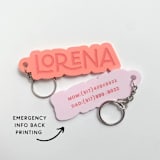 "Custom Name Keychain" - Key Chain in multicolorassorted-colors by Haven Print Co.