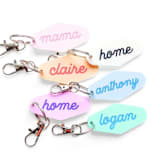 "Custom Name Hotel Keychain" - Key Chain in multicolorassorted-colors by Haven Print Co.