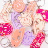 "Cowgirl Boot Keychain" - Key Chain in multicolorassorted-colors by Haven Print Co.