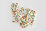 "Field of Florals" - Children's Oven Mitt Set in Scarlet by Kelsey Carlson - Overhead