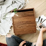 "Personalized Keepsake Box | Wedding Gift for Couples | Walnut Large" - Keepsake Boxes in white by Wayfaren