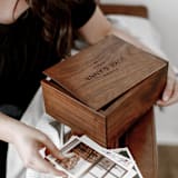 "Personalized Keepsake Box | Wedding Gift for Couples | Walnut Medium" - Keepsake Boxes in black by Wayfaren